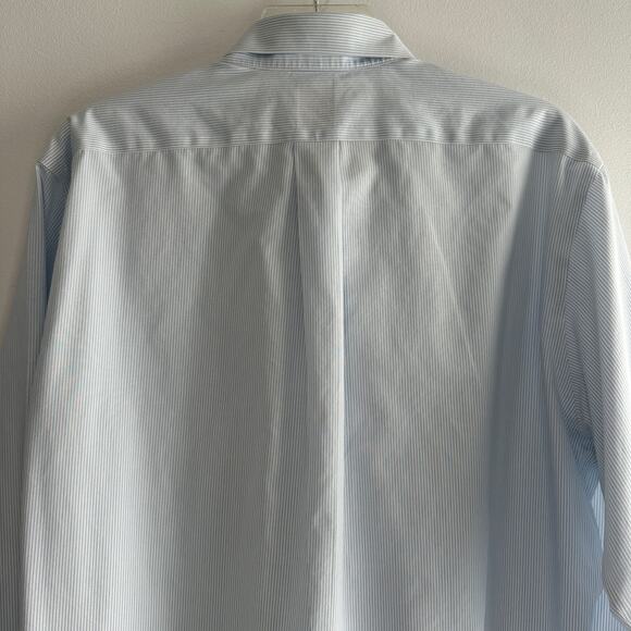 Brooks Brothers Madison Relaxed;Fit Dress Shirt White Blue Stripe Size 17 - 35 - Picture 5 of 7